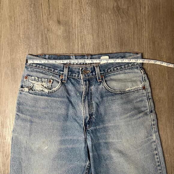 Vintage 80s Men's Levi's 505 Distressed 32x30 Grunge Relaxed Thrashed Casual USA - Picture 5 of 6